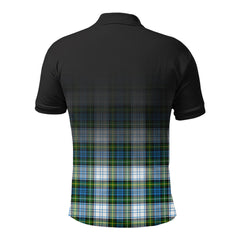 Campbell Dress Tartan Crest Polo Shirt - Thistle Black Style