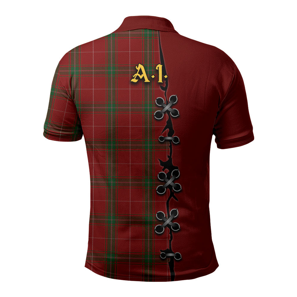 Carruthers Tartan Personalized Polo Shirt - Lion Rampant And Celtic Thistle Style