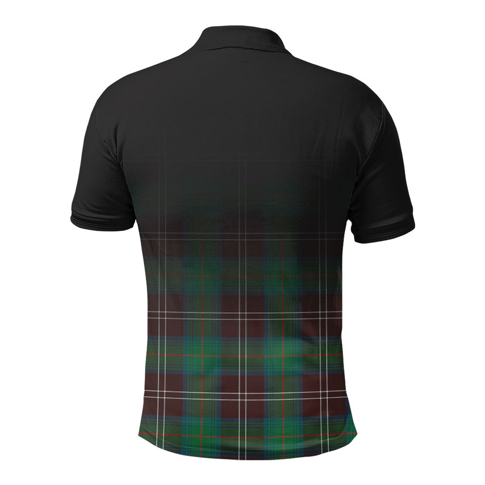 Chisholm Hunting Ancient Tartan Crest Polo Shirt - Thistle Black Style