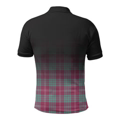 Crawford Ancient Tartan Crest Polo Shirt - Thistle Black Style