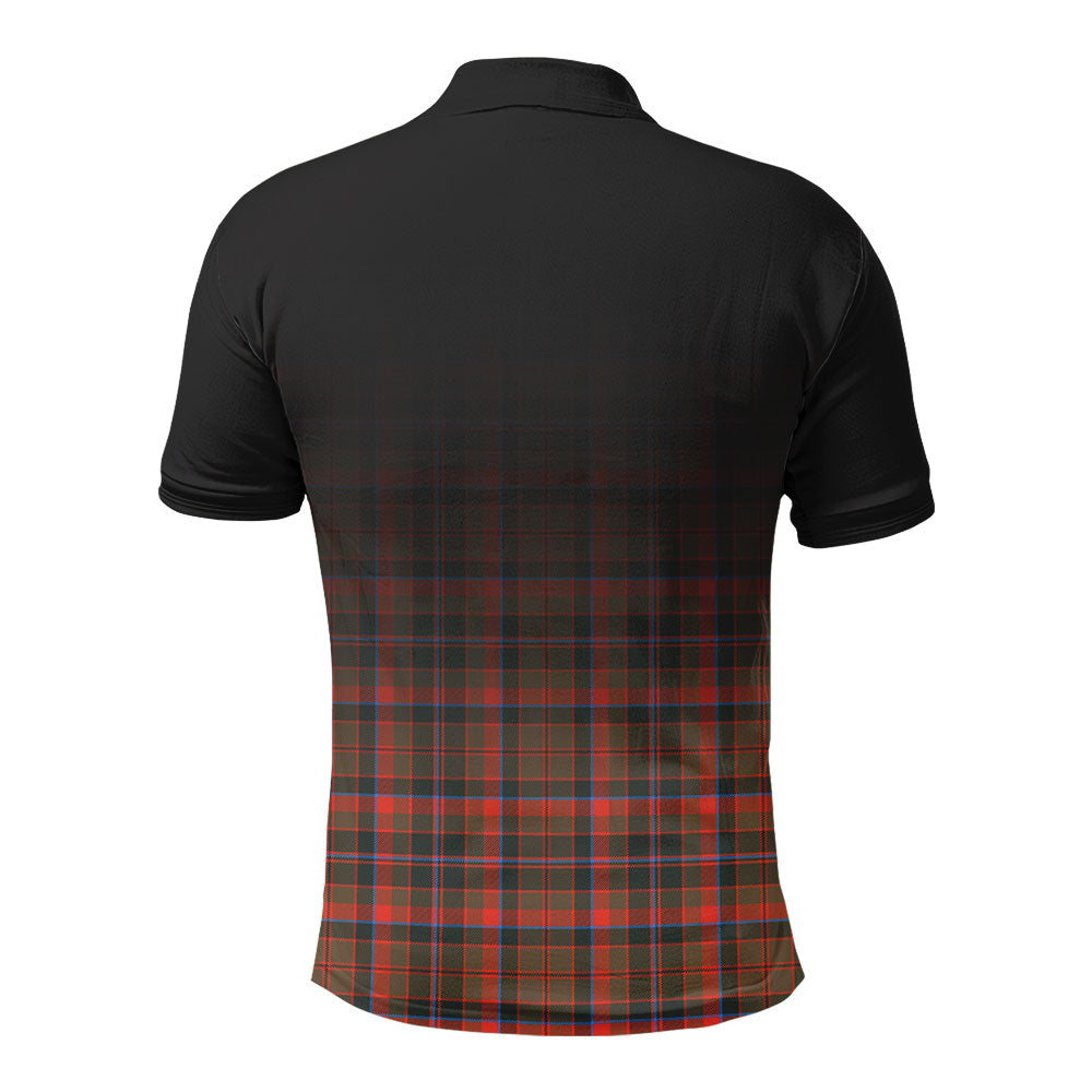 Cumming Hunting Weathered Tartan Crest Polo Shirt - Thistle Black Style