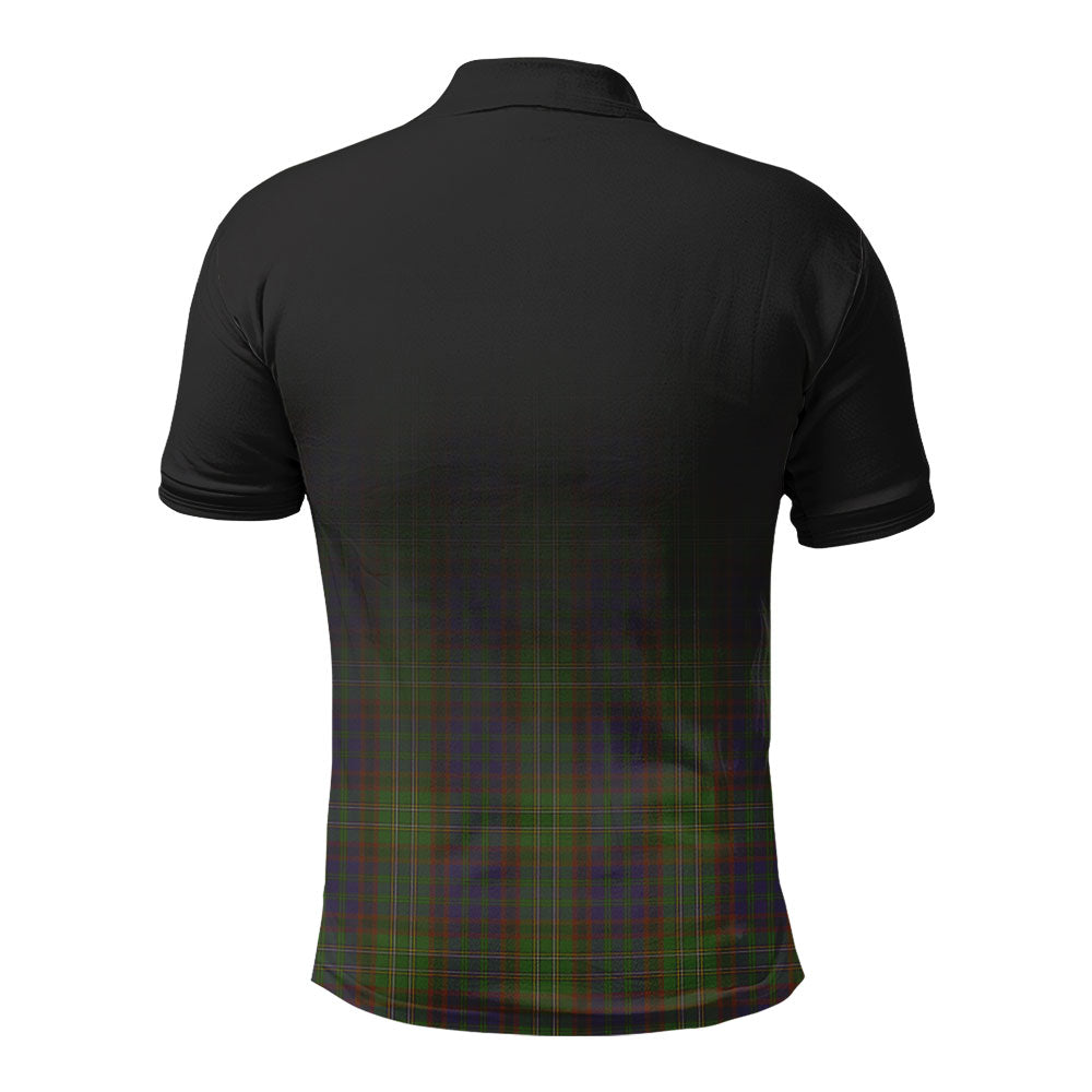 Cunningham Hunting Modern Tartan Crest Polo Shirt - Thistle Black Style