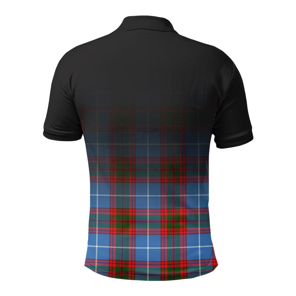 Dalmahoy Tartan Crest Polo Shirt - Thistle Black Style