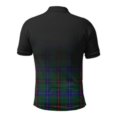 Davidson Modern Tartan Crest Polo Shirt - Thistle Black Style