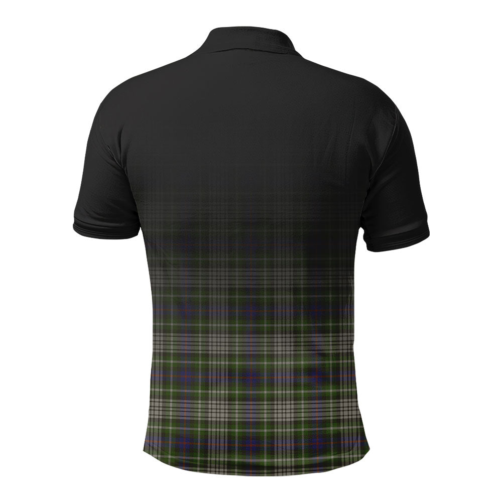 Davidson Tulloch Dress Tartan Crest Polo Shirt - Thistle Black Style