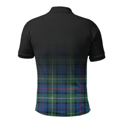 Davidson of Tulloch Tartan Crest Polo Shirt - Thistle Black Style