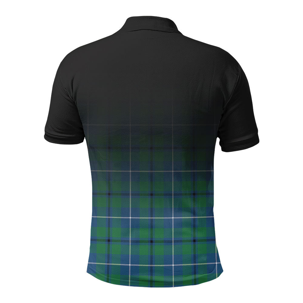 Douglas Ancient Tartan Crest Polo Shirt - Thistle Black Style