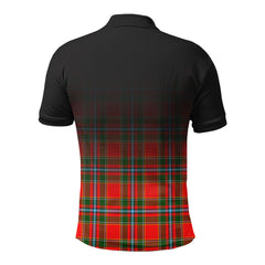 Drummond of Perth Tartan Crest Polo Shirt - Thistle Black Style