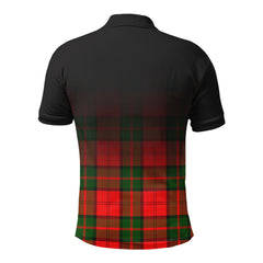 Dunbar Modern Tartan Crest Polo Shirt - Thistle Black Style