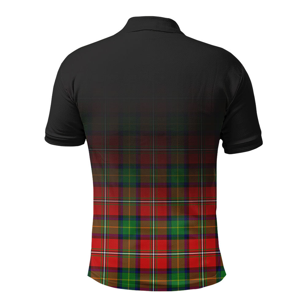 Fairlie Tartan Crest Polo Shirt - Thistle Black Style