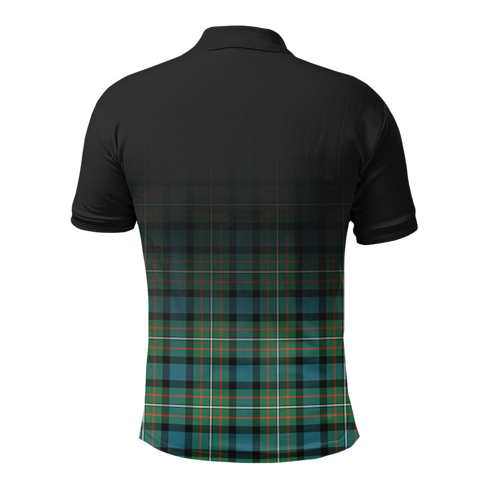 Ferguson Ancient Tartan Crest Polo Shirt - Thistle Black Style