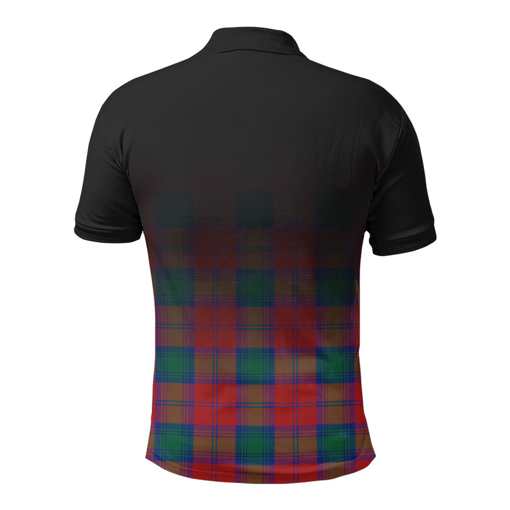 Fotheringham Tartan Crest Polo Shirt - Thistle Black Style