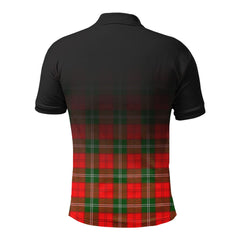 Gartshore Tartan Crest Polo Shirt - Thistle Black Style