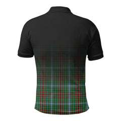 Gayre Tartan Crest Polo Shirt - Thistle Black Style