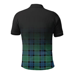 Graham of Menteith Ancient Tartan Crest Polo Shirt - Thistle Black Style