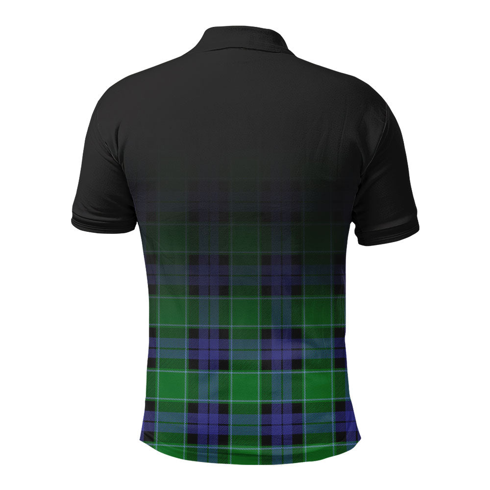 Graham of Menteith Modern Tartan Crest Polo Shirt - Thistle Black Style