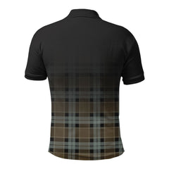 Graham of Menteith Weathered Tartan Crest Polo Shirt - Thistle Black Style