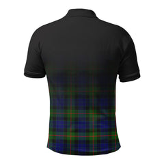 Gunn Modern Tartan Crest Polo Shirt - Thistle Black Style