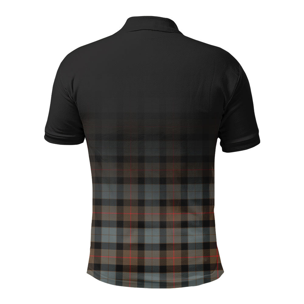 Gunn Weathered Tartan Crest Polo Shirt - Thistle Black Style