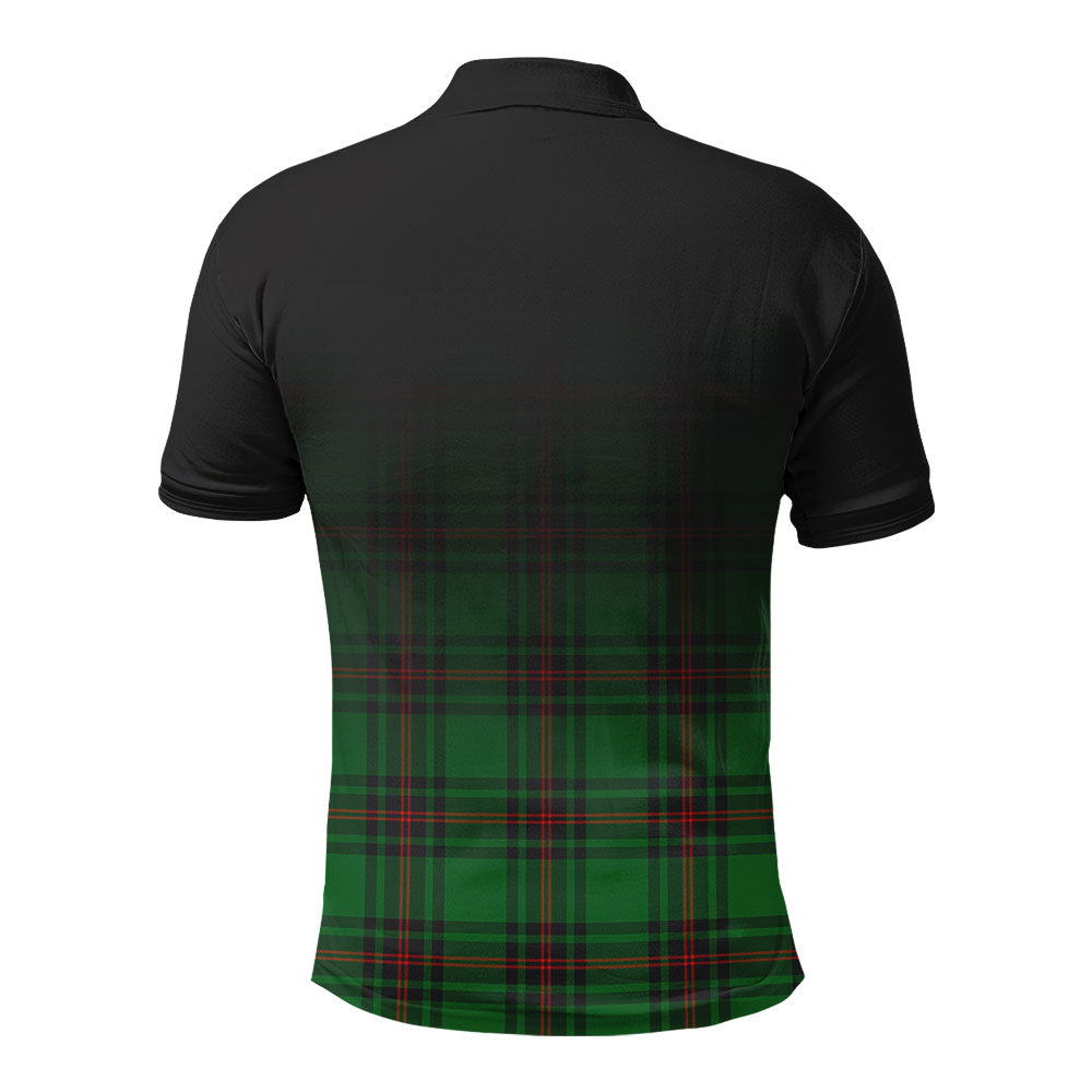 Halkett Tartan Crest Polo Shirt - Thistle Black Style