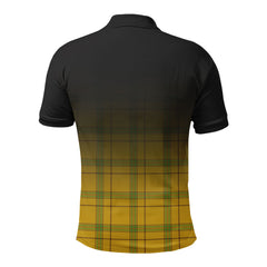 Houston Tartan Crest Polo Shirt - Thistle Black Style