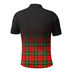 Lennox Tartan Crest Polo Shirt - Thistle Black Style