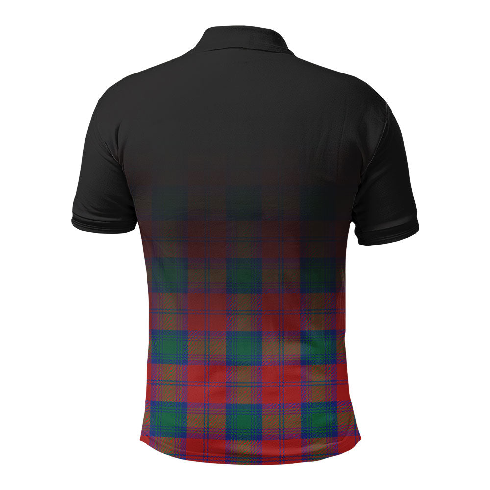 Lindsay Modern Tartan Crest Polo Shirt - Thistle Black Style