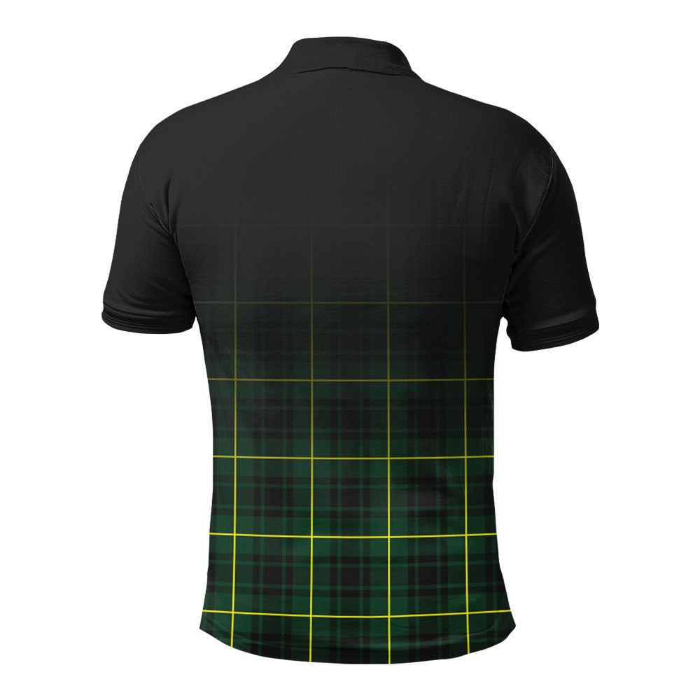 MacArthur Modern Tartan Crest Polo Shirt - Thistle Black Style