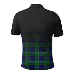 MacCallum Modern Tartan Crest Polo Shirt - Thistle Black Style