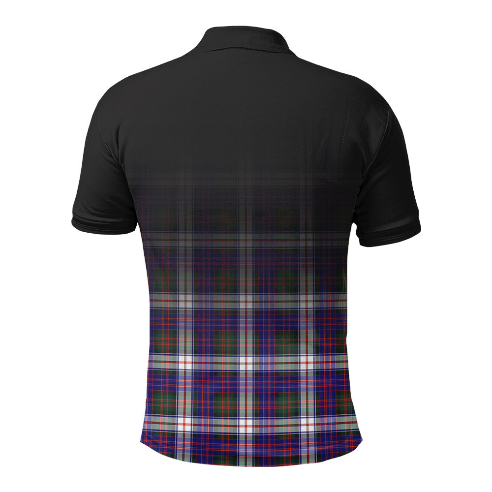 MacDonald Dress Modern Tartan Crest Polo Shirt - Thistle Black Style