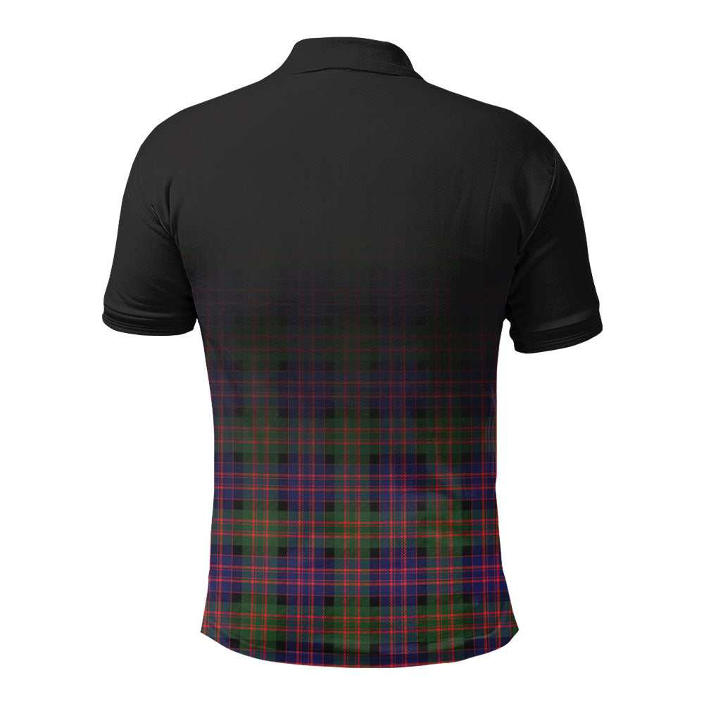 MacDonald Modern Tartan Crest Polo Shirt - Thistle Black Style