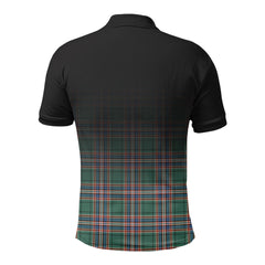 MacFarlane Hunting Ancient Tartan Crest Polo Shirt - Thistle Black Style