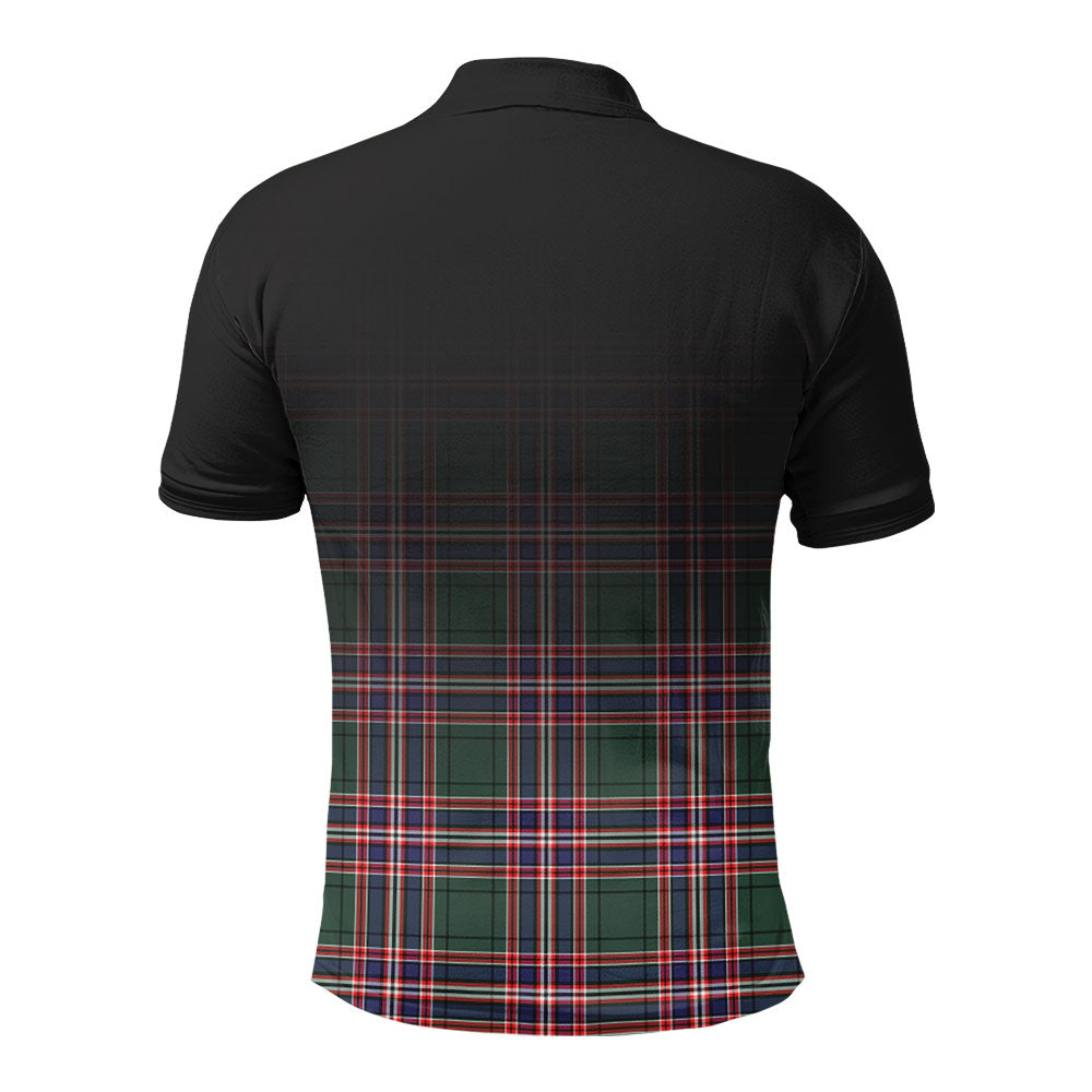 MacFarlane Hunting Modern Tartan Crest Polo Shirt - Thistle Black Style