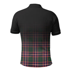 MacFarlane Hunting Modern Tartan Crest Polo Shirt - Thistle Black Style