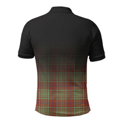 MacGillivray Hunting Ancient Tartan Crest Polo Shirt - Thistle Black Style