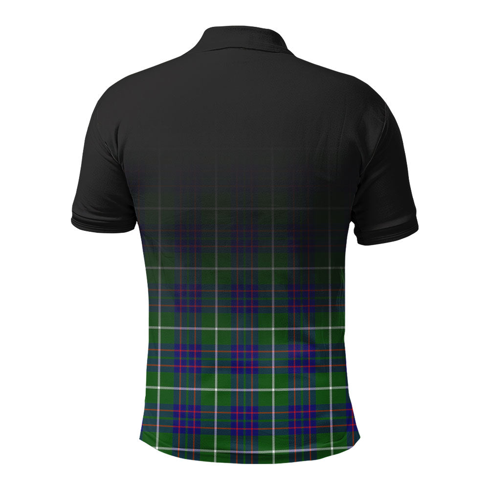 MacIntyre Hunting Modern Tartan Crest Polo Shirt - Thistle Black Style