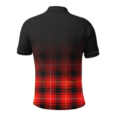 MacIver Modern Tartan Crest Polo Shirt - Thistle Black Style