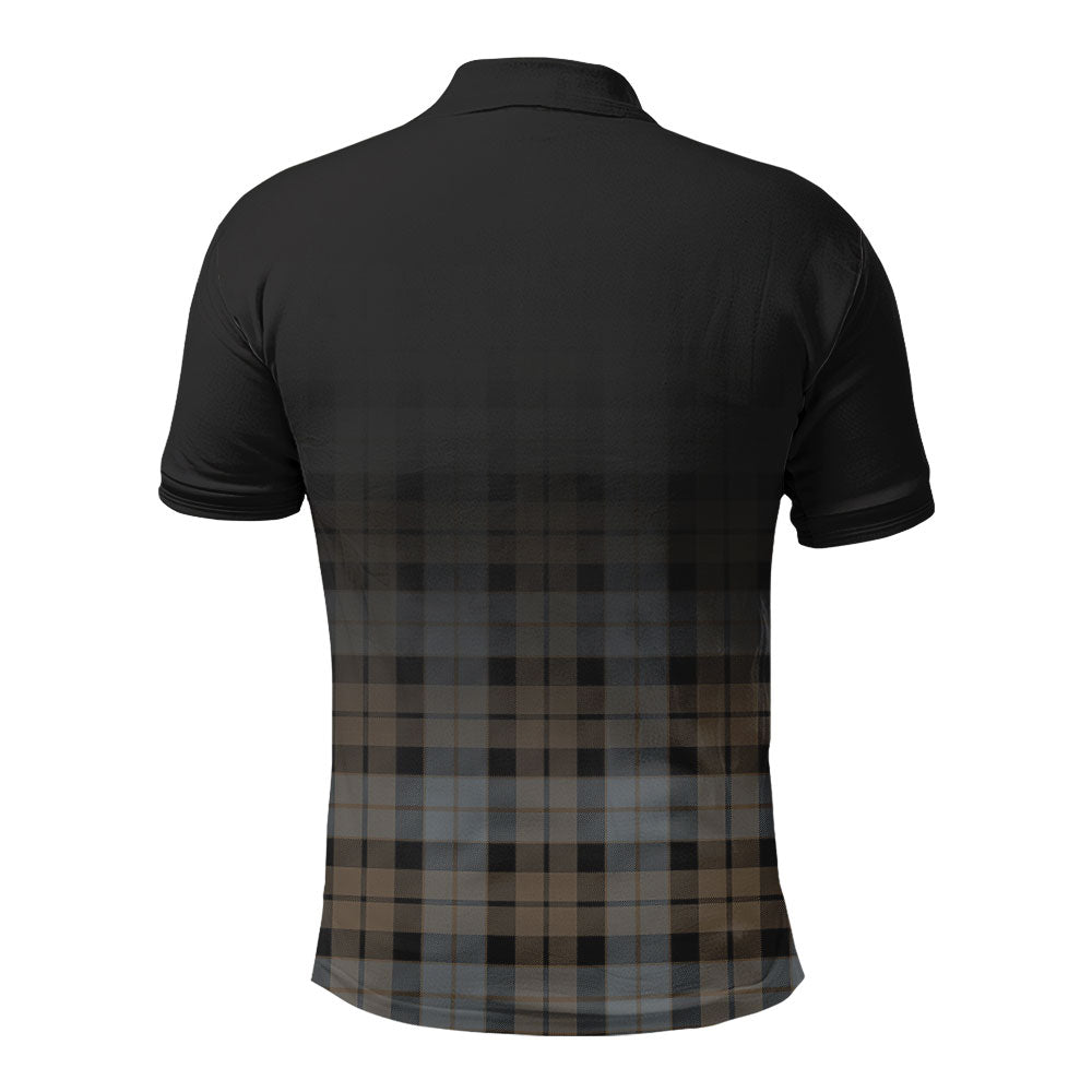 MacKay Weathered Tartan Crest Polo Shirt - Thistle Black Style