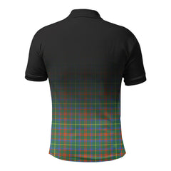 MacKintosh Hunting Ancient Tartan Crest Polo Shirt - Thistle Black Style