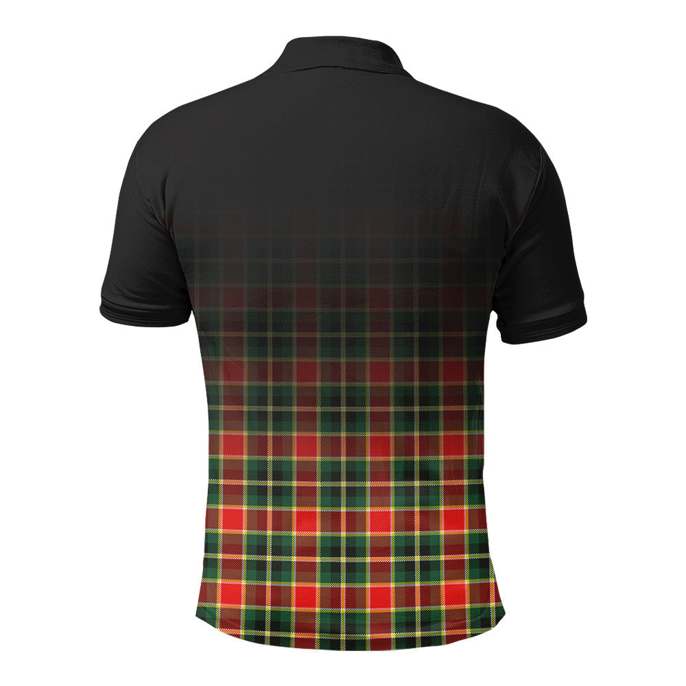 MacLachlan Hunting Modern Tartan Crest Polo Shirt - Thistle Black Style