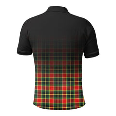 MacLachlan Hunting Modern Tartan Crest Polo Shirt - Thistle Black Style