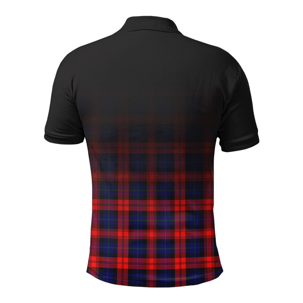 MacLachlan Modern Tartan Crest Polo Shirt - Thistle Black Style