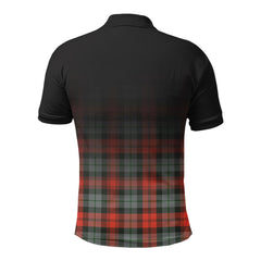 MacLachlan Weathered Tartan Crest Polo Shirt - Thistle Black Style