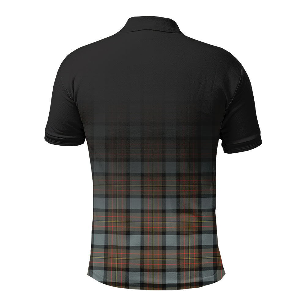 MacLaren Weathered Tartan Crest Polo Shirt - Thistle Black Style