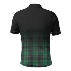 MacLean Hunting Ancient Tartan Crest Polo Shirt - Thistle Black Style