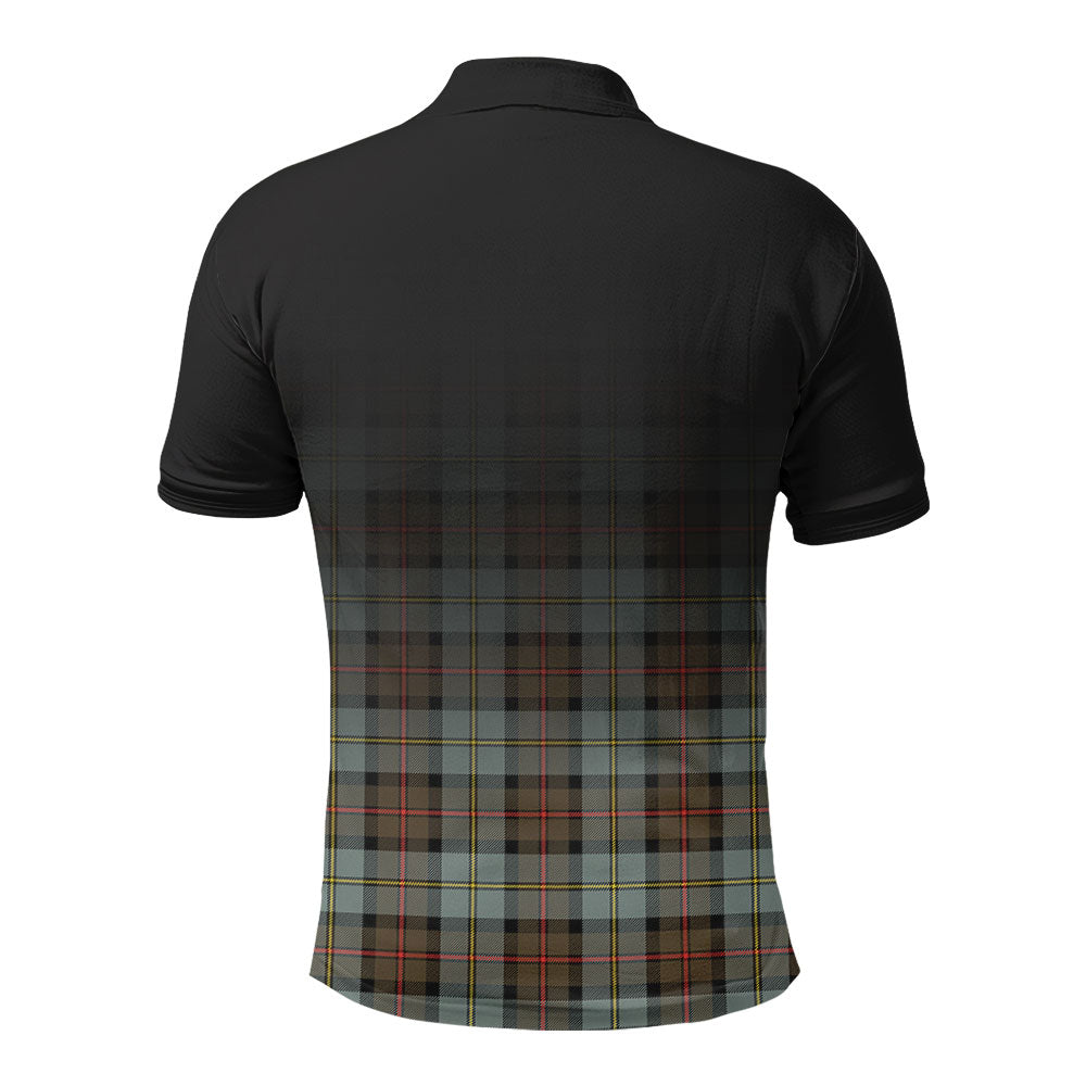 MacLeod of Harris Weathered Tartan Crest Polo Shirt - Thistle Black Style