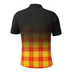 MacMillan Clan Tartan Crest Polo Shirt - Thistle Black Style