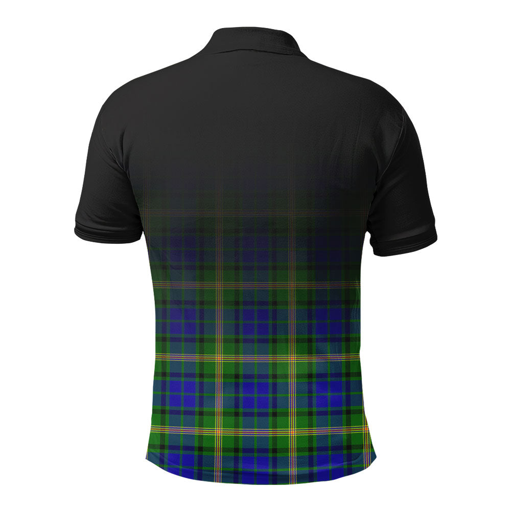 Maitland Tartan Crest Polo Shirt - Thistle Black Style