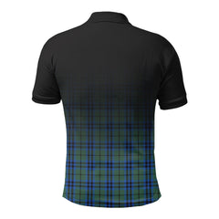 Marshall Tartan Crest Polo Shirt - Thistle Black Style