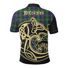 McCormick Tartan Crest Polo Shirt Viking Wolf